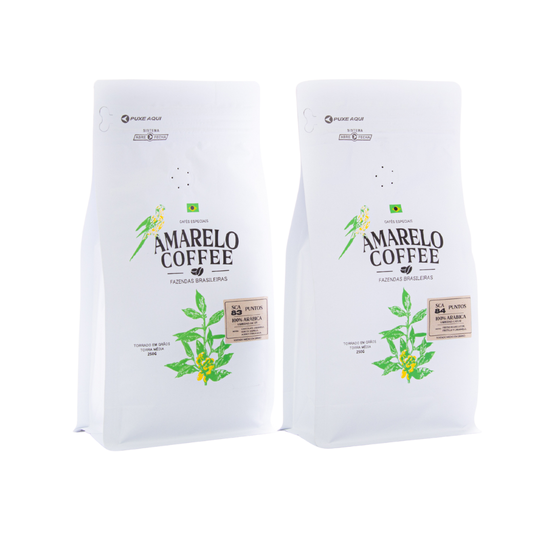 Pack Amarelo Coffee – Dúo de Cafés de Especialidad (2 x 250 grs) 🌿 Envases compostables