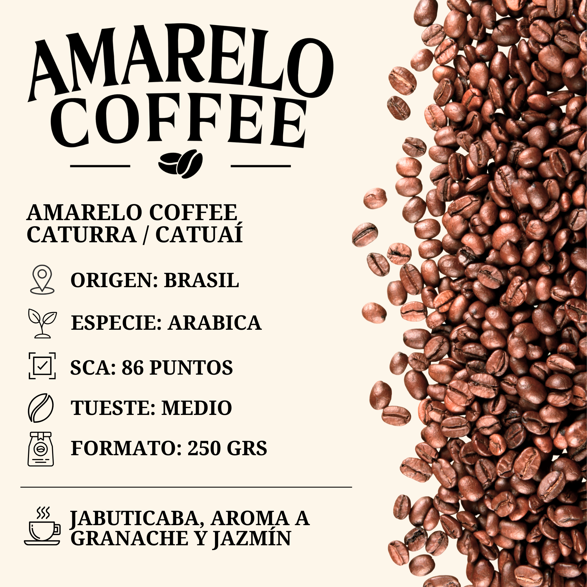 Amarelo Coffee Caturra - Catuaí / 250 gramos (grano)