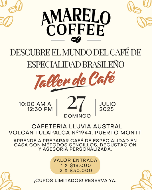 Taller de Café de Especialidad Brasileño ☕ (Café y tostaduría Lluvia Austral)
