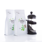 Pack Amarelo Coffee IAC 125 (2 x 250 g) + Prensa Francesa 600 ml – 🌿 Envases Biodegradables